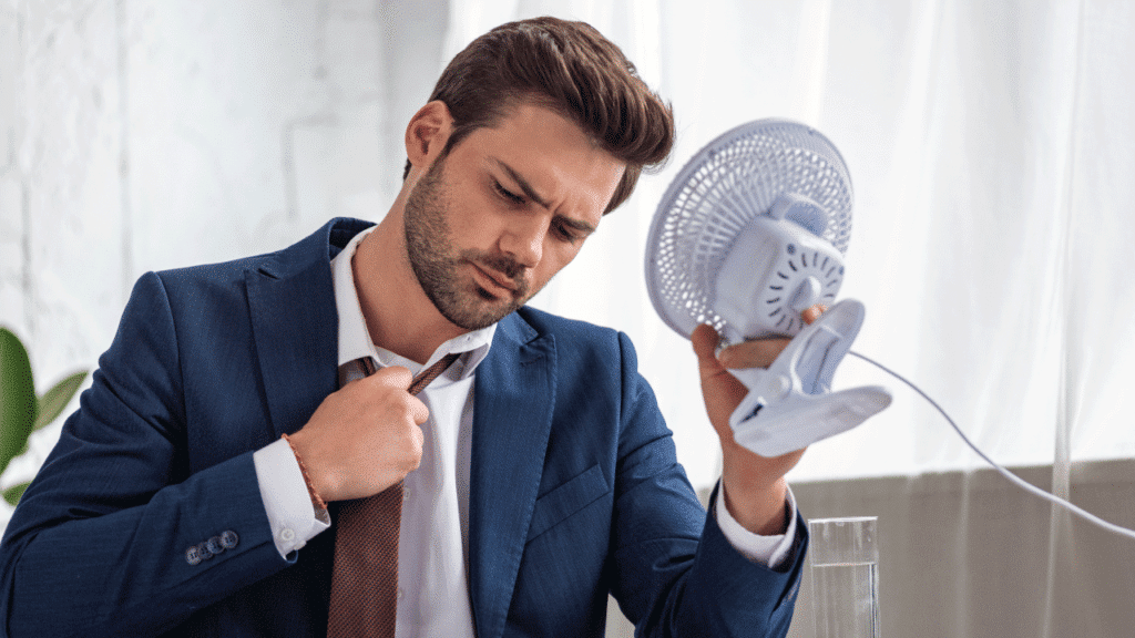 calor en la oficina